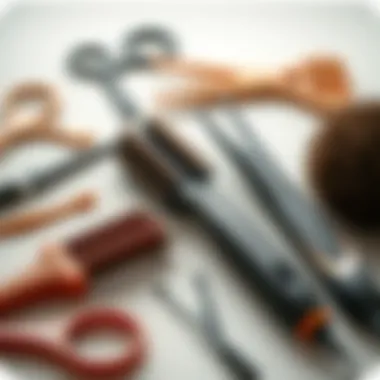 Curly Hair Styling Tools Tools for styling curly hair laid out neatly