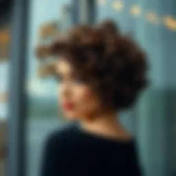 Elegant curly perm hairstyle showcasing bounce and volume