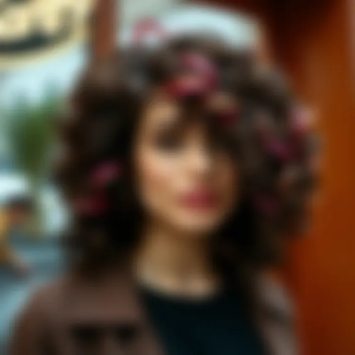 Stylish Curly Perm with Highlights Stylish curly perm with vibrant color highlights