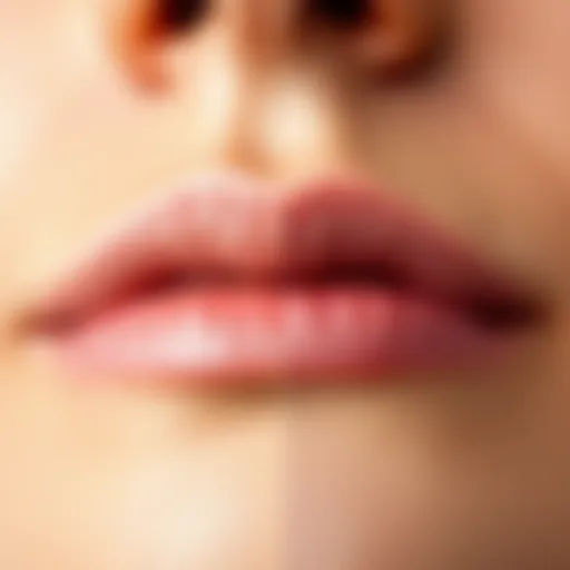 Close-up of skin texture post-treatment