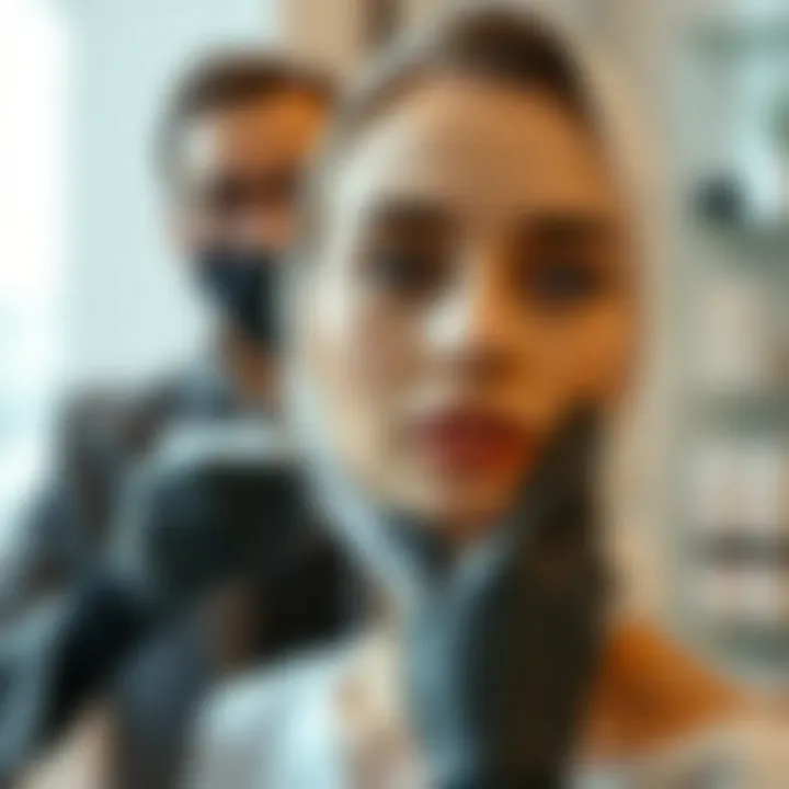 Consultation scene with a skincare expert