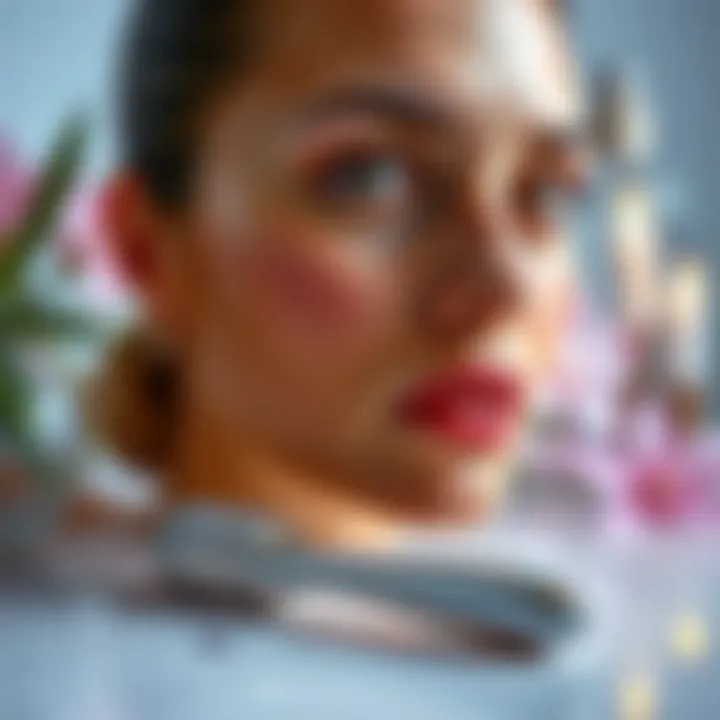 Dermaroller in an elegant skincare setting