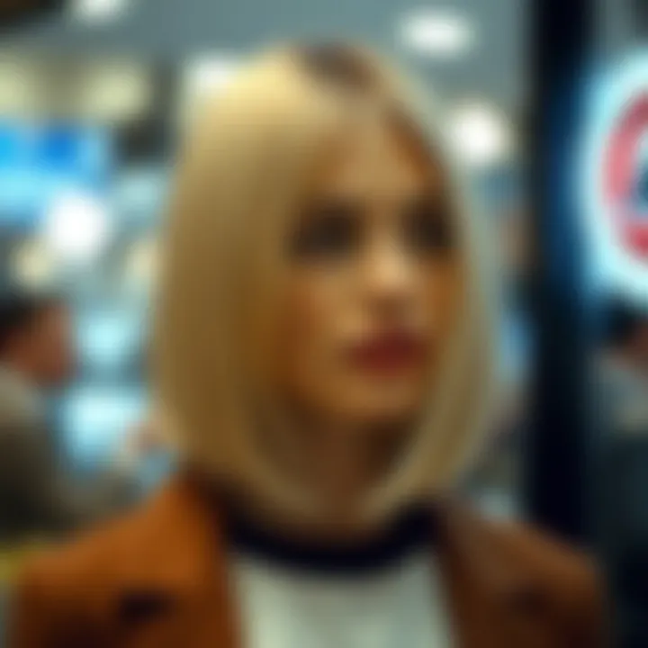 Chic bob haircut for straight hair