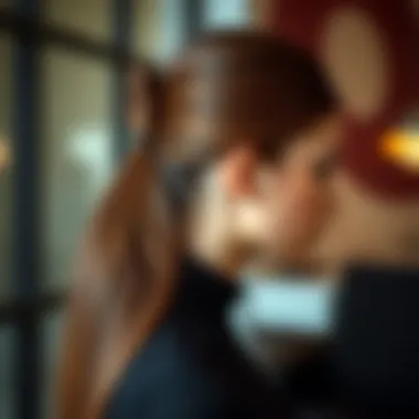 Sleek ponytail hairstyle for straight hair