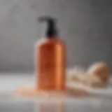 Shampoo bottle with natural ingredients