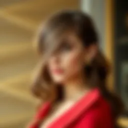 Elegant hairstyle showcasing golden brown color