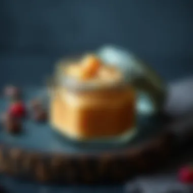 Chic Homemade Lip Scrub in a Jar Aesthetic presentation of homemade lip scrub in a chic jar