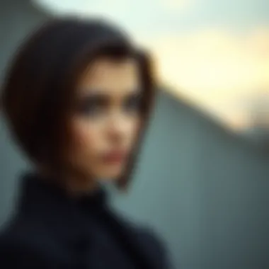 A stylish straight haircut showcasing sharp lines.