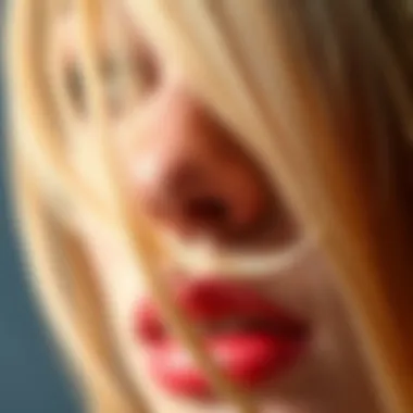 Vibrant V Cut Close-Up Close-up of a vibrant V cut with a focus on healthy hair tips