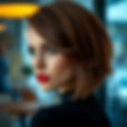 Elegant V cut hairstyle showcasing smooth layers and shine