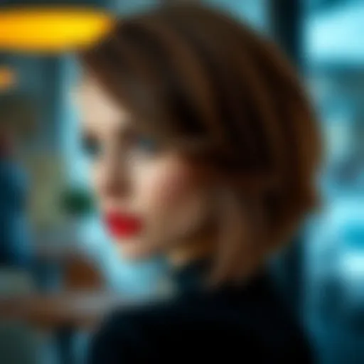 Elegant V cut hairstyle showcasing smooth layers and shine