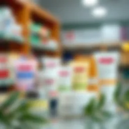 Various acne cream options available at pharmacies