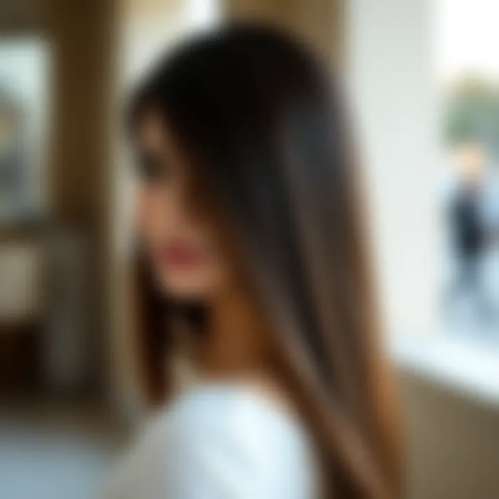 A Showcase of Elegance in Straight Hair Elegant straight hair style