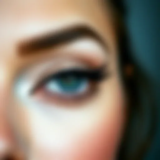 Elegant eyeliner design on eyelid