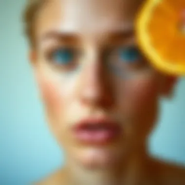 Before and after skin transformation demonstrating the effects of using pure Vitamin C.