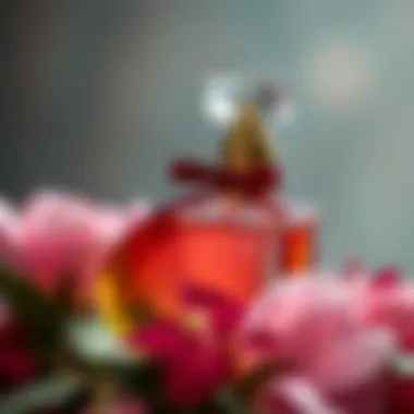 Close-up of floral notes in perfumes showcasing elegance