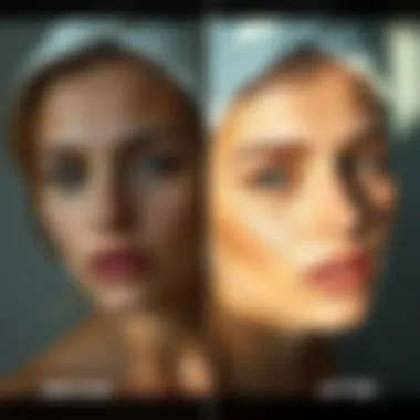 Before and After Skincare Results Before and after results of a skincare regimen