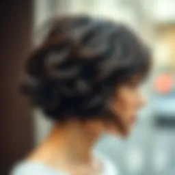 Stylish wavy short haircut showcasing texture and volume