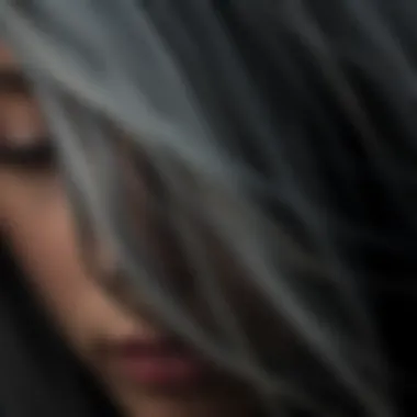 Close-up of ash hair texture showcasing its depth