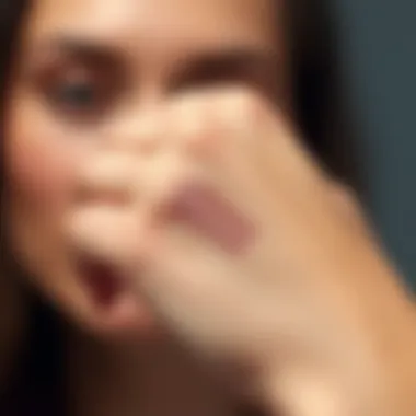 Swatch of Essence I Love Extreme Volume Waterproof Mascara Swatch of Essence I Love Extreme Volume Waterproof Mascara on a hand