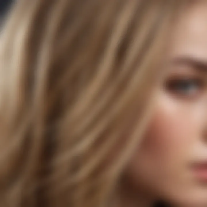 Close-up of fine hair texture