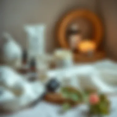 Creating a Serene Masking Atmosphere A serene atmosphere with essential oils and mask products