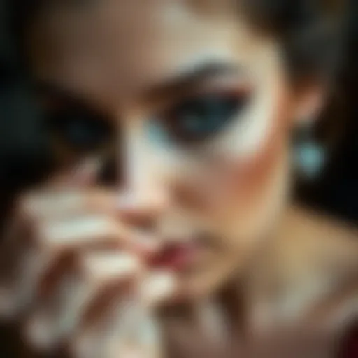 Elegant eye makeup technique demonstrating a smoky look