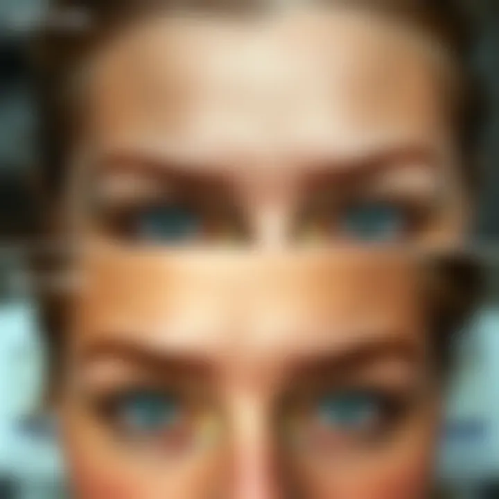 Before and after eyebrow shaping results