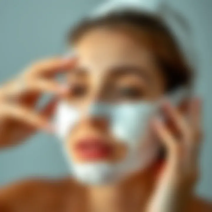 Refreshing facial cleanser application