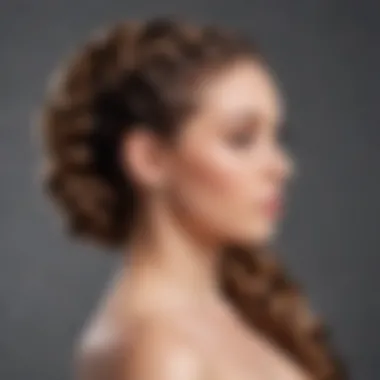 Festive Braided Hairstyle Festive braided hairstyle for special occasions