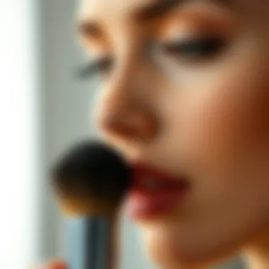 Foundation Application Texture Elegant makeup application showcasing foundation's texture