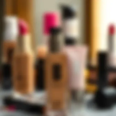 Comparison of Makeup Products Comparison of foundation and BB cream in stylish containers