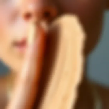 Close-up of foundation showing signs of degradation