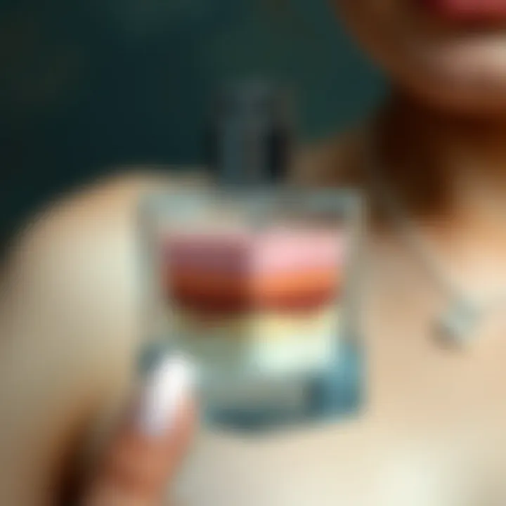 Fragrance Absorption on Skin Layers Illustration of skin layers demonstrating absorption of fragrance.