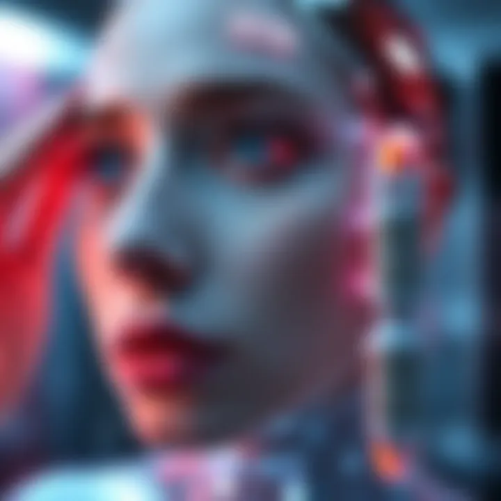 A conceptual art piece representing the future of beauty technology.