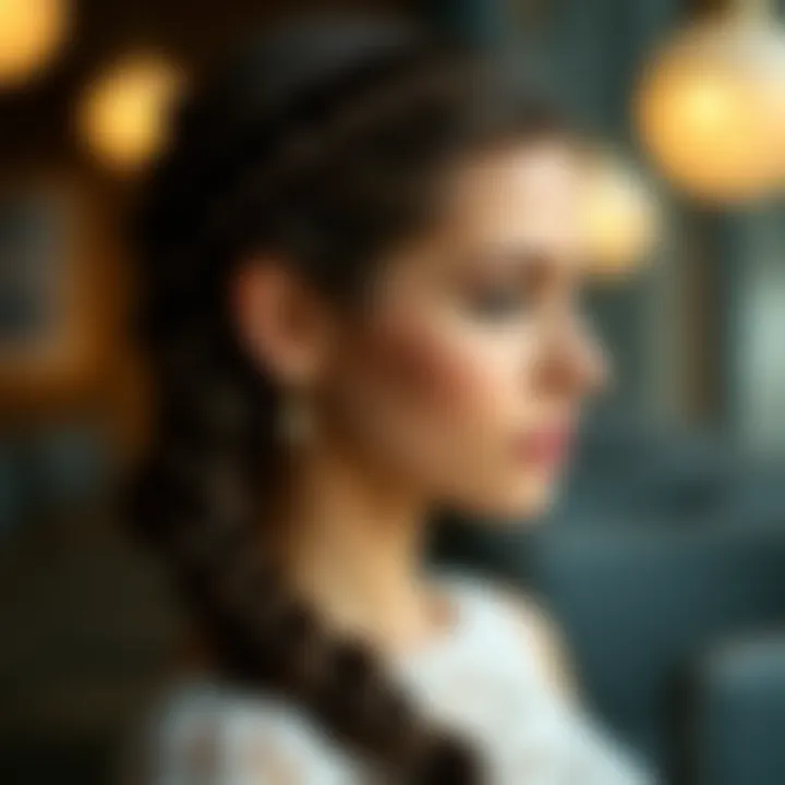 Creative front braid design suitable for formal events