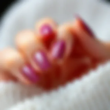 A beautifully manicured set of gel nails showcasing a glossy finish.