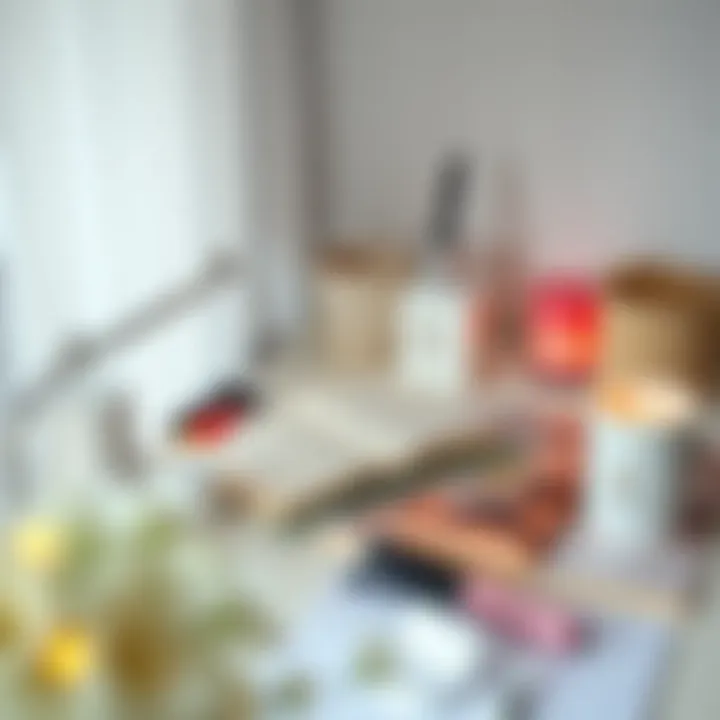 A serene workspace set up for gel nail application.