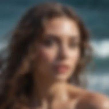 Close-up of textured hair highlighting the natural look of water waves