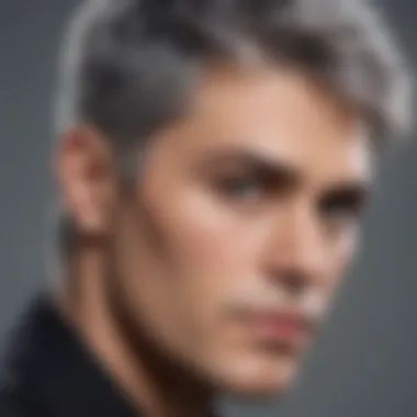 Close-up of Vibrant Gray Hair Tones Close-up of vibrant gray hair tones