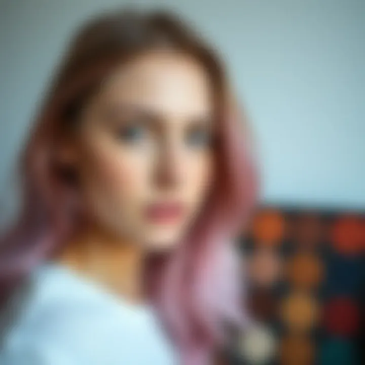 A color palette representing different hair shades