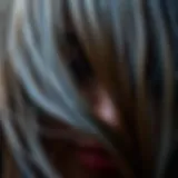 Close-up of greasy hair showing oiliness