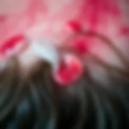 Close-up of irritated scalp showing redness