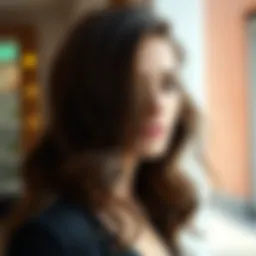 A hairstyle that enhances the elongated face shape with soft waves