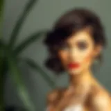 Elegant hairstyle for small face