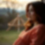 Exploring Hair Color Options During Pregnancy A serene pregnant woman contemplating hair color options