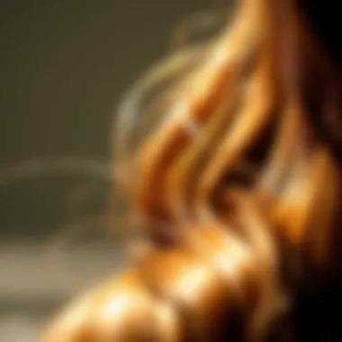 The Radiance of Hair Enhanced by Jojoba Oil Close-up of healthy hair shining with jojoba oil