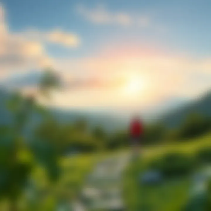 A serene landscape for meditation and mindfulness