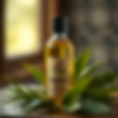 The Natural Essence of Jojoba Oil Jojoba oil bottle with fresh leaves