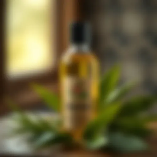 The Natural Essence of Jojoba Oil Jojoba oil bottle with fresh leaves